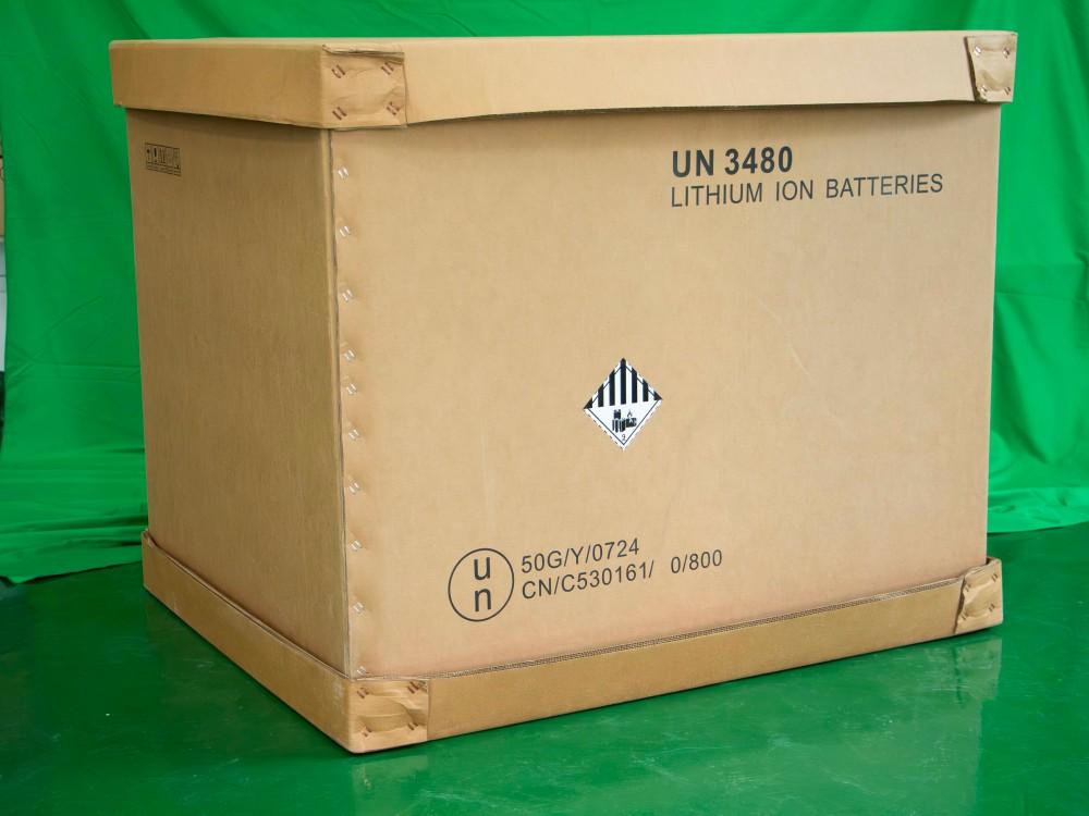 印有UN3480标识的锂离子电池重型纸箱